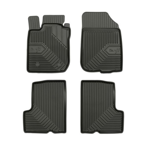 Covoras podea cauciuc FROGUM TPE, 4 buc. (lipici) No. 77, fata/spate, set, culoare negru, potrivit DACIA DUSTER, DUSTER/SUV 04.10-, SUV, versiune: AWD/4WD / Standard