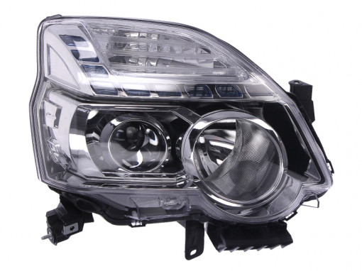Far Dreapta (D1S/H1, electric, cu motor, culoare insertie: cromat, culoare semnalizator: transparent) potrivit NISSAN X-TRAIL II