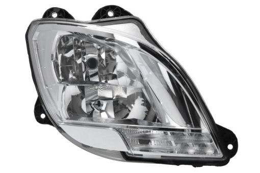 Far dreapta (H1/H7/LED/PY21W, electric, cu motor, cu lumina de zi, culoare insert: crom platinat, culoare indicator: transparent) potrivit DAF CF, XF 106 10.12-