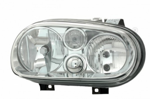 Far dreapta (H1/H7, reglaj electric, cu motoras, fundal cromat) VW GOLF IV