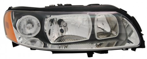 Far Dreapta (H7/H9, electric, fara motoras, culoare insertie: negru) potrivit VOLVO S60 I, V70 II, XC70 I - Img 1