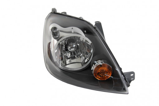 Far Dreapta (halogen, H4/PY21W/W5W, electric, cu motor, culoare insertie: gri) potrivit FORD FIESTA V -10.07
