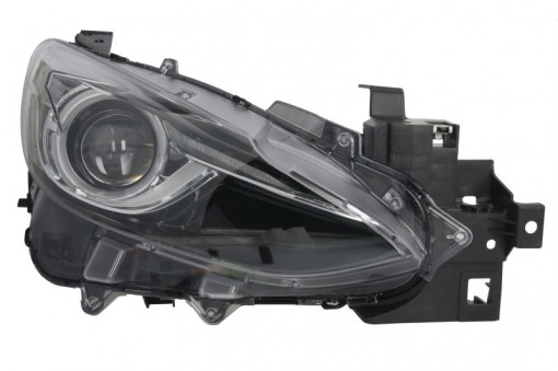 Far Dreapta (xenon, D3S/LED, electric, fara motoras, culoare insertie: negru) potrivit MAZDA 3 09.13-03.19