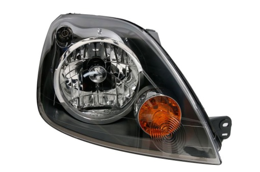 Far fata Dreapta (H4, electric, cu motor, culoare insert: negru) potrivit FORD FIESTA V -06.08