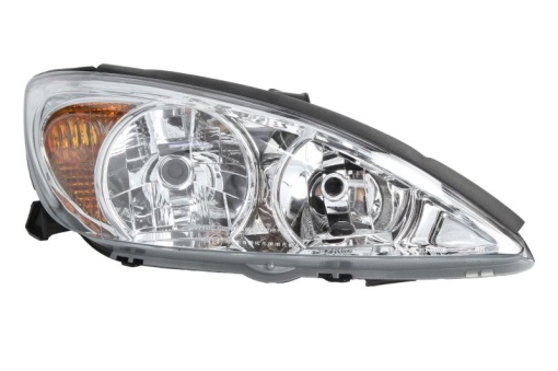 Far fata Dreapta (H4/HB3, manual, fara motoras, culoare insert: cromat, culoare semnalizator: galben) potrivit TOYOTA CAMRY