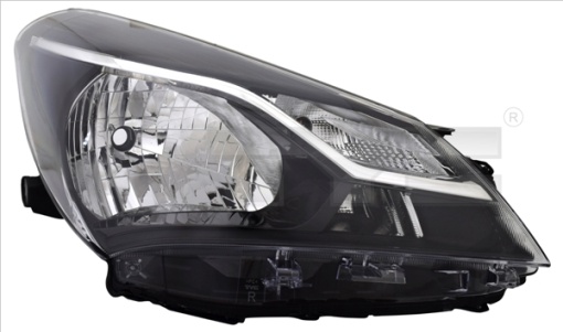 Far fata Dreapta (H4/W21, electric, cu motor, DRL) potrivit TOYOTA YARIS, YARIS/HATCHBACK 04.17-12.19