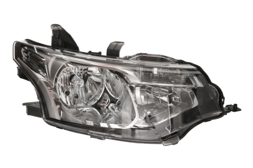 Far fata Dreapta (H7/HB3/PY21W/W5W, electric, fara motoras, culoare insert: negru, culoare semnalizator: transparent) potrivit MITSUBISHI OUTLANDER III