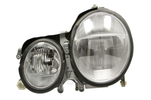 Far fata Stanga (D2R/H6W/H7/PY21W, electric, cu motor, culoare insert: cromat, culoare semnalizator: transparent) potrivit MERCEDES E T-MODEL (S210), E (VF210), E (W210) -03.03