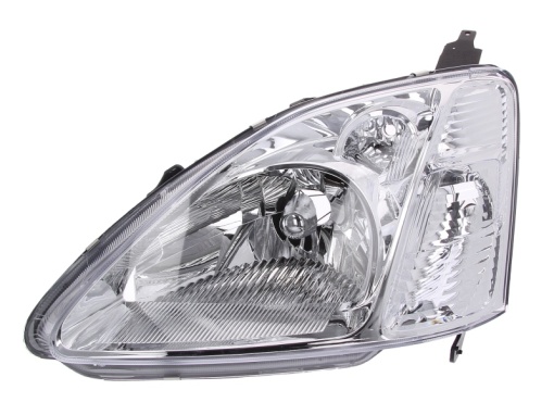 Far fata Stanga (H4, electric, cu motor, culoare insert: cromat, culoare semnalizator: transparent) potrivit HONDA CIVIC VII -12.03