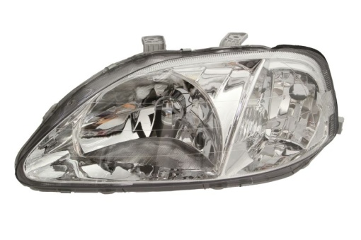 Far fata Stanga (H4, electric, fara motoras, culoare insert: cromat, culoare semnalizator: alb) potrivit HONDA CIVIC VI -04.98