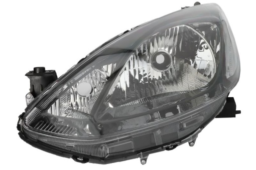 Far fata Stanga (H4/PY21W/W5W, electric, cu motor, culoare insert: negru) potrivit MAZDA 2 -06.15