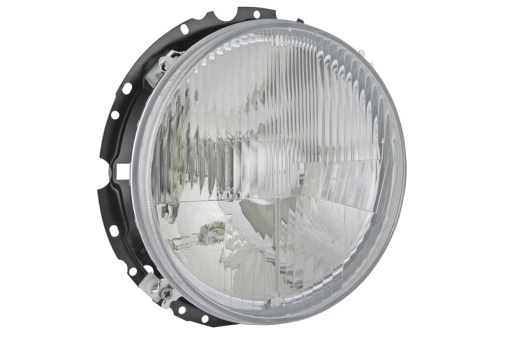 Far stanga/dreapta (H4/T4W, manual, culoare insert: crom platinat, diametru: 178mm)