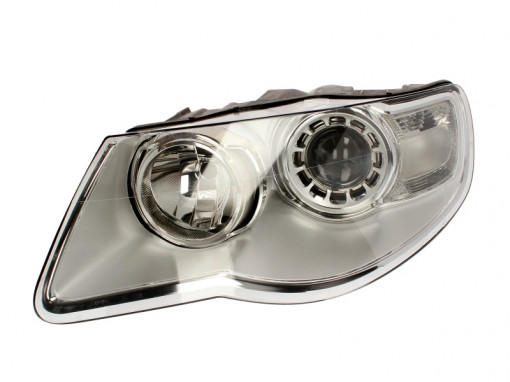 Far Stanga (H7/H9, electric, cu motor, culoare insertie: cromat, culoare semnalizator: transparent) potrivit VW TOUAREG