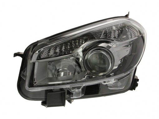 Far stanga (H7, reglaj electric, cu motoras, fundal negru) NISSAN QASHQAI I