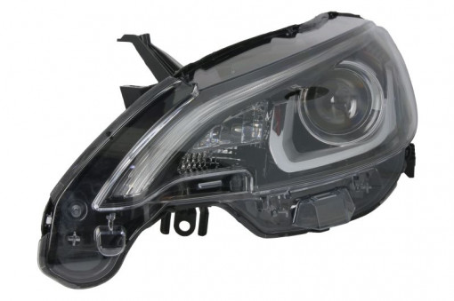 Far Stanga (HIR2/LED/PY21W, electric, fara motoras, culoare: negru) potrivit PEUGEOT 108 05.14-