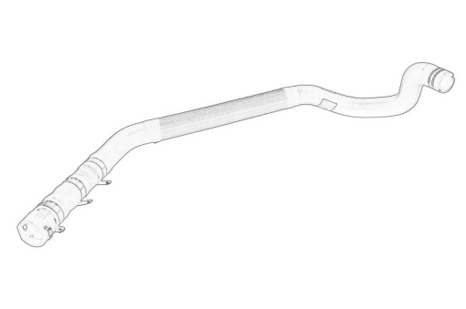 Furtun radiator parte evacuare (21,25mm/20mm) potrivit FIAT DUCATO 2.3D 07.06-