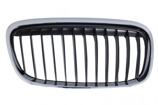 Grila radiator dreapta (rama crom; cu dungi superioare acoperite cu crom, LUXURY, negru) potrivit BMW 2 Active Tourer F45, F46, 2 Gran Tourer F46 09.14-12.18