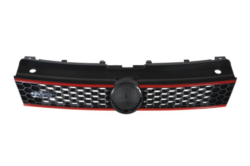 Grila radiator (GTI, negru/rosu) potrivit VW POLO, POLO IV, POLO V 1.0-2.0 09.02-05.22 -05.14 - Img 1
