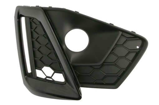Grila ventilatie bara fata stanga (plastic, negru/negru lucios, S-LINE) potrivit AUDI A4 B9 05.19-
