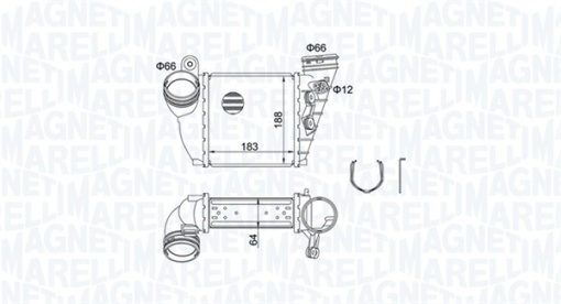 Intercooler potrivit AUDI A3; SEAT LEON; SKODA OCTAVIA I; VW BORA, BORA I, GOLF IV 1.9D 08.00-12.10 - Img 1