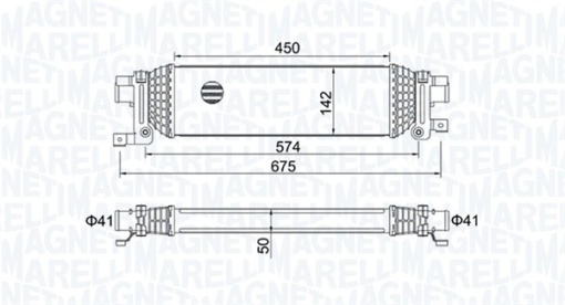 Intercooler potrivit FORD FIESTA V, FUSION 1.4D/1.6D 11.01-12.12