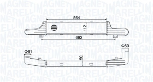 Intercooler potrivit MERCEDES E T-MODEL (S210), E (W210) 2.0-2.9D 03.96-03.03