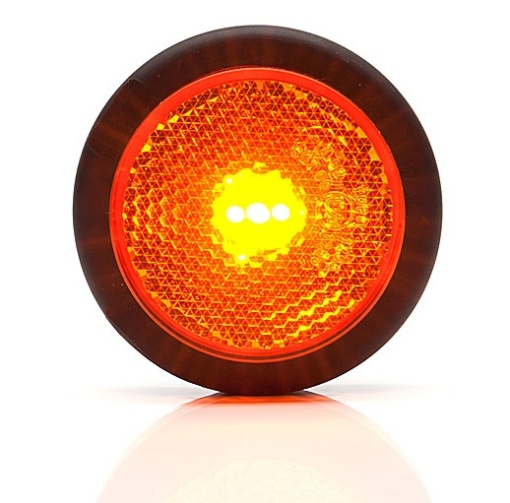 Lumina clarificare lumini stanga/dreapta, forma: rotund, rosu, LED, 12/24V