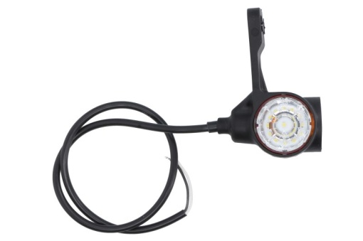 Lumina clarificare stanga, forma: rotund, portocaliu/rosu/alb, LED, în relief, lungime cablu 600mm, cu cuier, 12/24V (IP68)