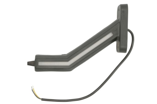 Lumina clarificare stanga, portocaliu/rosu/alb, LED, suprafata, lungime cablu 400mm, cu brat lung, 12/24V (cu functie de semnalizator lateral, IP6K9K)