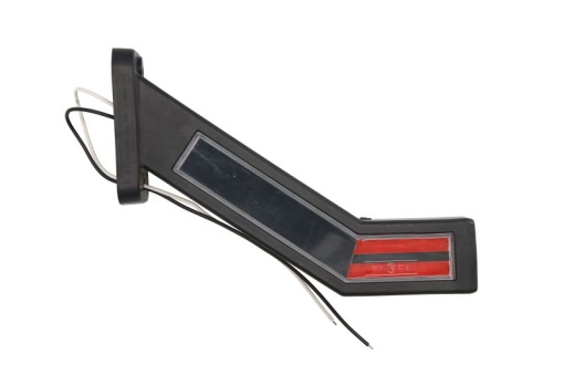 Lumina delimitare stanga, portocaliu/rosu/alb, LED lungime cablu 400mm, pe brațul lung, 12/24V