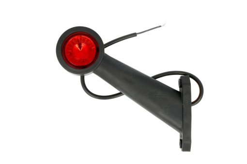Lumina delimitare stanga, rosu/alb, LED lungime cablu 450mm, pe brațul lung, 12/24V