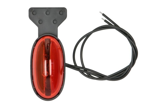 Lumini clarificare stanga/dreapta, forma: oval, rosu/alb, LED, inaltime 75mm; latime 39,5mm; adancime 31mm, în relief, lungime cablu 380mm, cu cuier, 12/24V (IP6K9K)