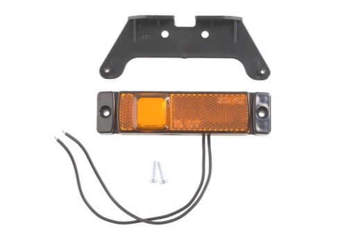 Lumini clarificare stanga/dreapta, portocaliu, LED, inaltime 32mm; latime 130mm; adancime 20mm, în relief, lungime cablu 210mm, cu cuier, 12/24V (tip: neon)