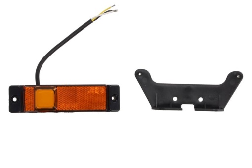Lumini clarificare stanga/dreapta, portocaliu, LED, inaltime 32mm; latime 130mm; adancime 20mm, în relief, lungime cablu 210mm, cu cuier, 12/24V (tip: neon; cu functie de semnalizator lateral)
