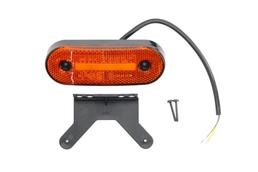 Lumini clarificare stanga/dreapta, portocaliu, LED, inaltime 41mm; latime 115mm; adancime 20mm, în relief, lungime cablu 220mm, cu cuier, 12/24V (cu functie de semnalizator lateral)