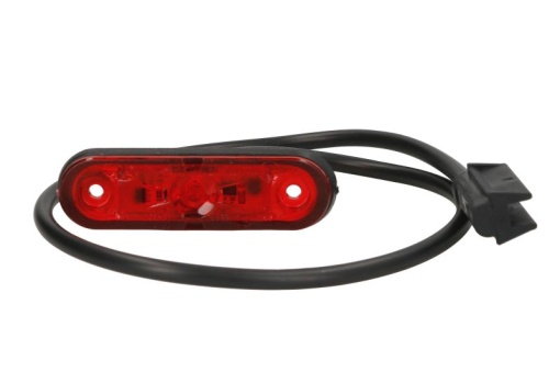 Lumini clarificare stanga/dreapta; POSIPOINT II, rosu, LED, inaltime 24mm; latime 80mm; adancime 20mm, în relief, lungime cablu 500mm, 12/24V (cu clema pentru fir plat, POSIPOINT II)