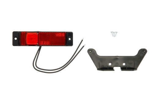 Lumini clarificare stanga/dreapta; SLIM, rosu, LED, inaltime 32mm; latime 130mm; adancime 12,5mm, în relief, lungime cablu 210mm, cu cuier, 12/24V (SLIM)