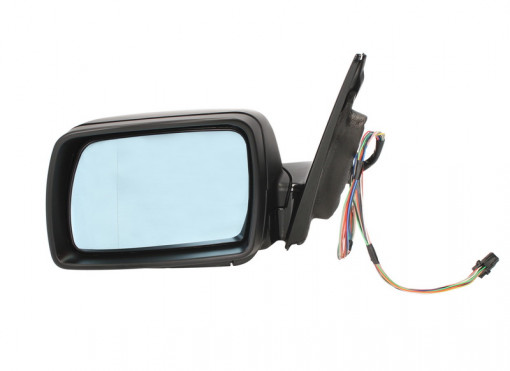 Oglinda laterala Stanga electrica, asferica, incalzita, albastru, pliabil electric potrivit BMW X5 E53