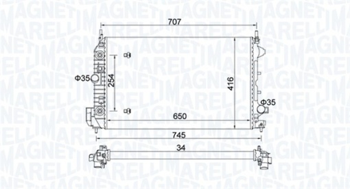 Radiator motor (Automat) potrivit FIAT CROMA; OPEL SIGNUM, VECTRA C, VECTRA C GTS; SAAB 9-3 1.9D