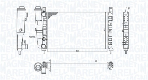 Radiator motor (Manual) potrivit FIAT FIORINO, FIORINO/MINIVAN; INNOCENTI ELBA 1.1-1.6