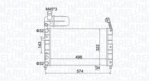 Radiator motor (Manual) potrivit FIAT TEMPRA, TIPO; LANCIA DEDRA 1.4-2.0