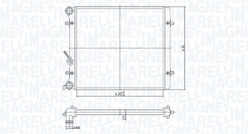 Radiator motor (Manual) potrivit SEAT LEON, TOLEDO II; SKODA OCTAVIA I; VW BORA, BORA I, GOLF IV 1.4/1.6/1.9D