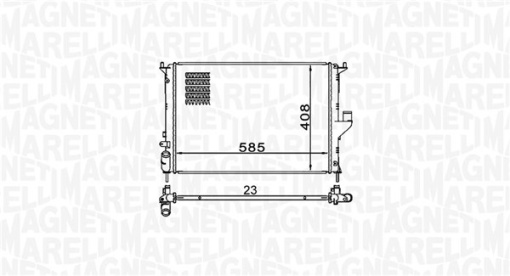 Radiator motor potrivit DACIA DUSTER, DUSTER/SUV, LOGAN, LOGAN EXPRESS, LOGAN MCV, SANDERO; LADA LARGUS; RENAULT DUSTER, LOGAN I 1.2-1.6LPG