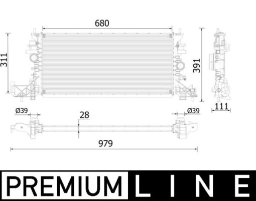 Radiator motor potrivit OPEL ASTRA K, ASTRA K/KOMBI 1.0-1.6D