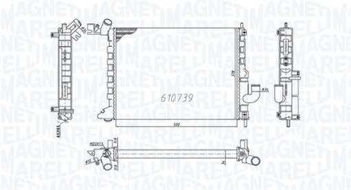Radiator motor potrivit OPEL VECTRA B 2.0D