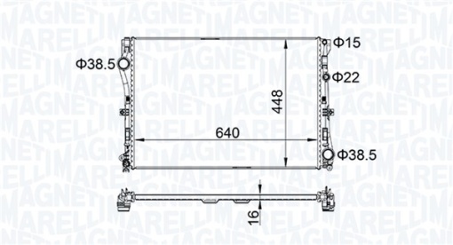 Radiator racire motor potrivit MERCEDES C (A205), C (C205), C T-MODEL (S205), C (W205), CLS (C257), E (A238), E ALL-TERRAIN (S213), E (C238), E T-MODEL (S213), E (W213), GLC (C253) 1.6-3.0 12.13-
