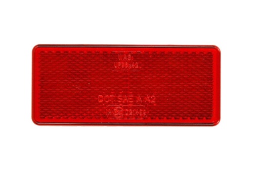 Reflector dreptunghiular (rosu, autoadeziv, 96mm x 42mm)