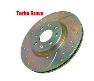Set disc frana 2 buc., Turbo Groove, Ventilated, Cut-Drilled, fata ; stanga/dreapta, diametru exterior 345 mm, grosime 26/28 mm, potrivit CHRYSLER 300C; DODGE CHALLENGER, CHARGER 3.0D-5.7 09.04-