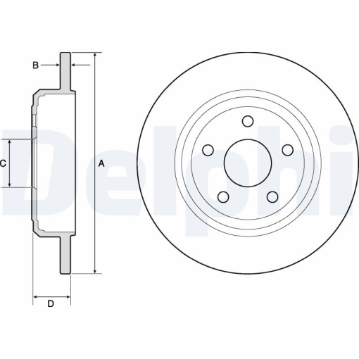 Set discuri frana (2 buc.) Spate Dreapta/Stanga potrivit DODGE DURANGO; JEEP GRAND CHEROKEE, GRAND CHEROKEE IV 3.0D-5.7 11.10-