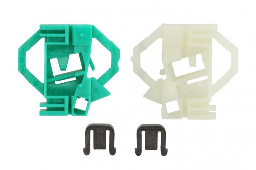 Set reparatie macara geam dreapta (2 ghidaj, electric) potrivit SEAT CORDOBA, CORDOBA VARIO, IBIZA II, INCA; SKODA OCTAVIA I; VW CADDY II, CADDY II/MINIVAN, POLO, POLO III CLASSIC, POLO IV 02.93-